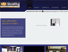 Tablet Screenshot of aaaqualityappliancecare.com